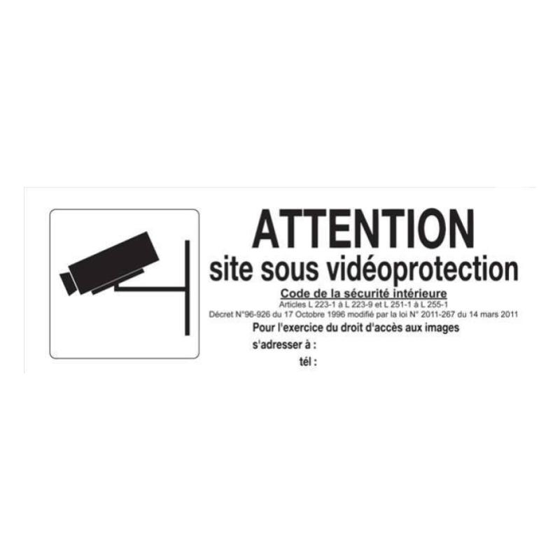 Panneau Attention site sous vidéo protection
