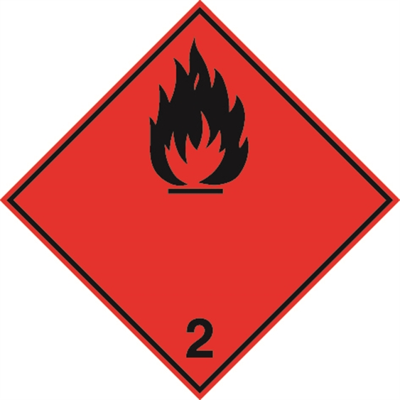 Signalétique gaz inflammable ADR 2.1