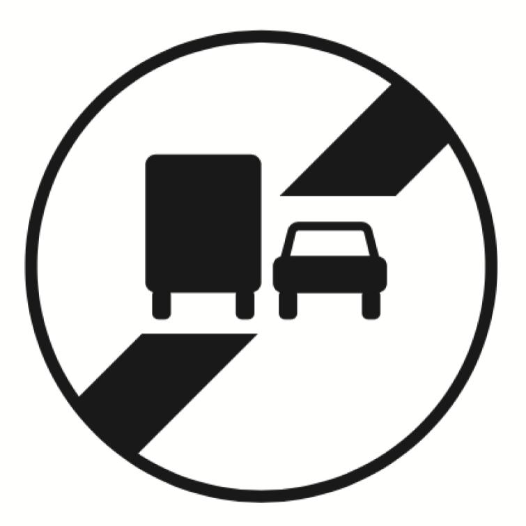 BK34a "Fin d'interdiction de dépasser pour les camions"